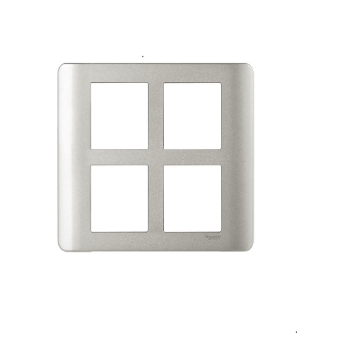 Schneider ZENcelo 8M Grid & 8M Cover Plate-Square White IN8408SC