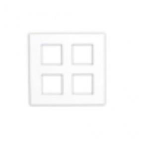 Schneider Opale 8M Grid & 8M Cover Plate-Square White X0709