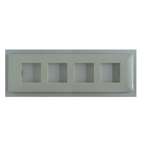 Schneider Livia 8M Grid & 8M Cover Plate-Horizontal White P0708