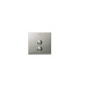 Schneider 2 Gang Switch Coverplate Brushed Silver  UC22SWXBS