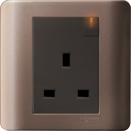 Schneider 13A 1 Gang Switched Socket with Neon E8415N>SZ-OS