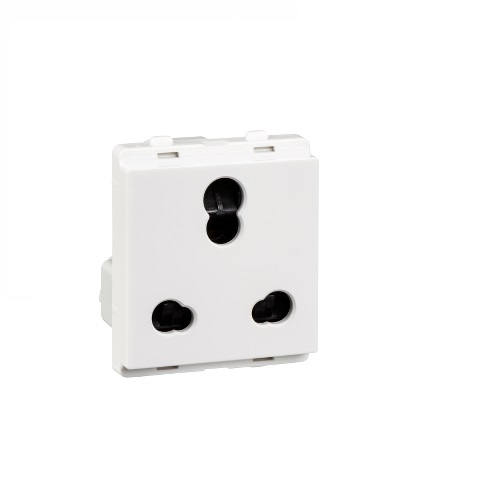 Schneider Livia 10A/25A 3 Pin Socket Outlet with Shutter Pebble Grey P2207_DG