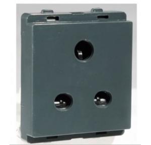 Schneider Livia 10A 2/3 Pin Socket Outlet with Shutter Pebble Grey P2005_DG