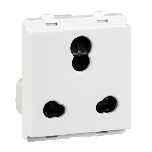 Schneider Livia 10A/25A 3 Pin Socket Outlet with Shutter White P2207