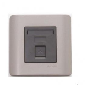 Schneider 1 Gang Telephone Socket on Shuttered Wallplate E8431RJS4-OS