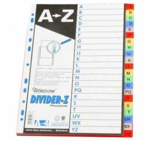 Worldone PP Divider A to Z A4, DV121