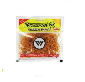 Worldone Rubber Band RR002 500 gm Golden Yellow Dia 15mm