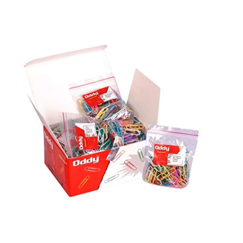 Oddy Paper Clip PCC-P50 Coloured Vinyl Coated 50 Pcs 28mm Pack of 20