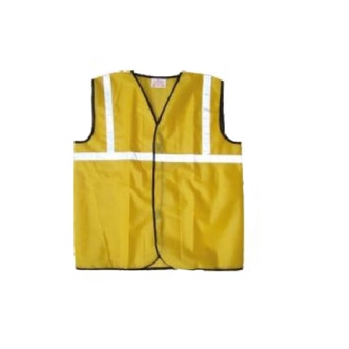 Prima PSJ-01 Yellow Safety Jacket With 1 Inch Reflector, Cloth Type