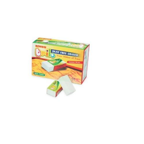 Kores Trilo Dust Free Eraser (Pack of 5 pcs)