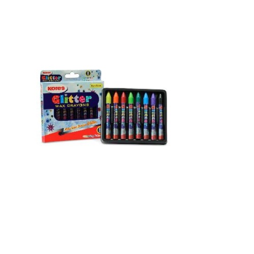 Kores Wax Crayons Glitter 8 Colours