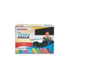 Kores Britemark Dustless Coloured Chalk, Pack of 240 Boxes