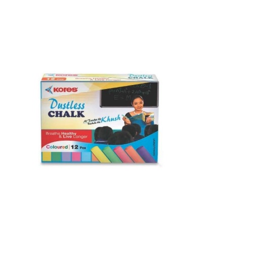 Kores Britemark Dustless Coloured Chalk, Pack of 240 Boxes