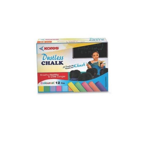Kores Britemark Dustless Coloured Chalk, Pack of 24 Boxes