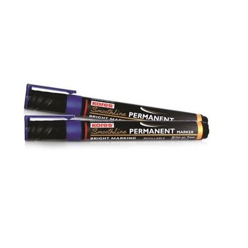 Kores Smoothline Permanent Marker Pen, Blue