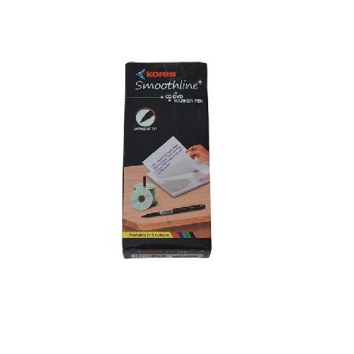 Kores Smoothline+ CD/DVD Markers Red Pack of 10 Pcs