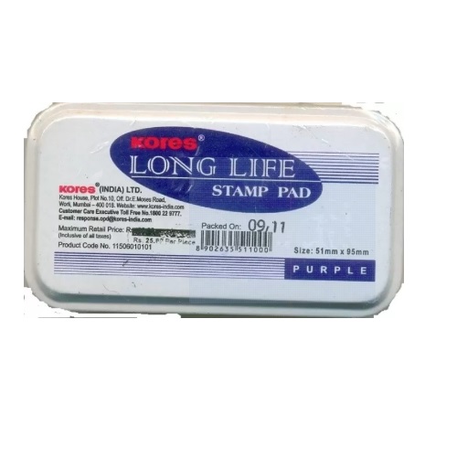 Kores Long life stamp pad, small (51 mm x 95 mm)