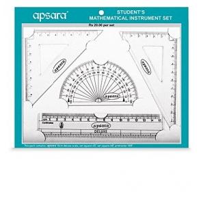 Apsara Math Instrument Set Pack of 10 Pcs