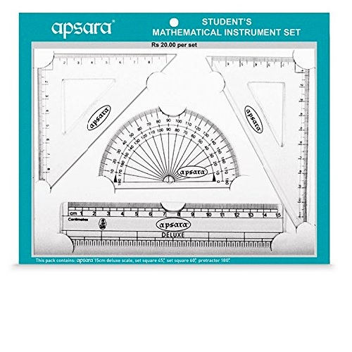 Apsara Math Instrument Set Pack of 10 Pcs