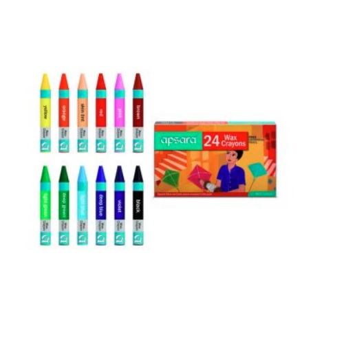 Apsara Wax Crayon 24 Color 2B Pencil