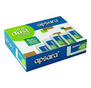 Apsara Eraser Non Dust Regular Size Pack of 20