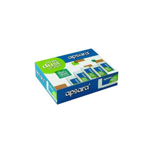 Apsara Eraser Non Dust Regular Size Pack of 20