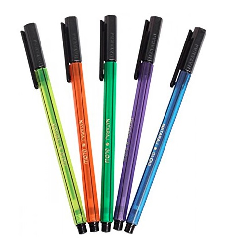 Nataraj Glow Ball Pen-Blue  Pack of 5 Pcs
