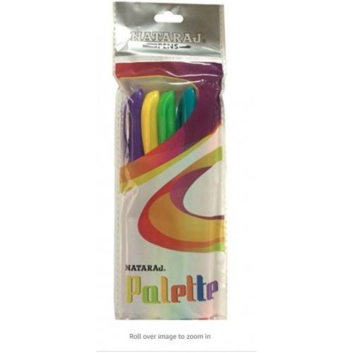 Nataraj Pallette Ball Pen 5 pc Pouch - Blue