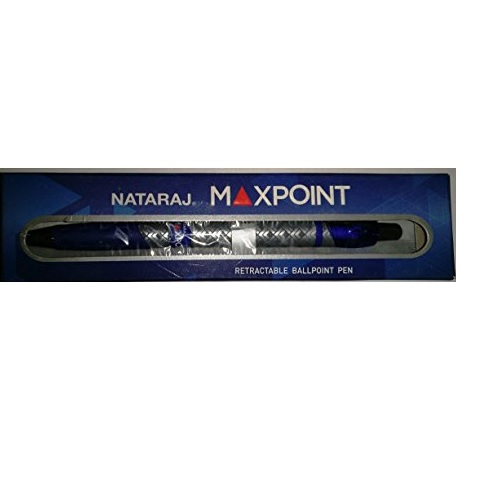 Nataraj Maxpoint Retractable Ball pen-Blue (Pack of 100)