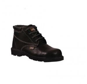 JCB Heatmax Grain Textured Double Density Steel Toe Leather Safety Shoes, Size:9