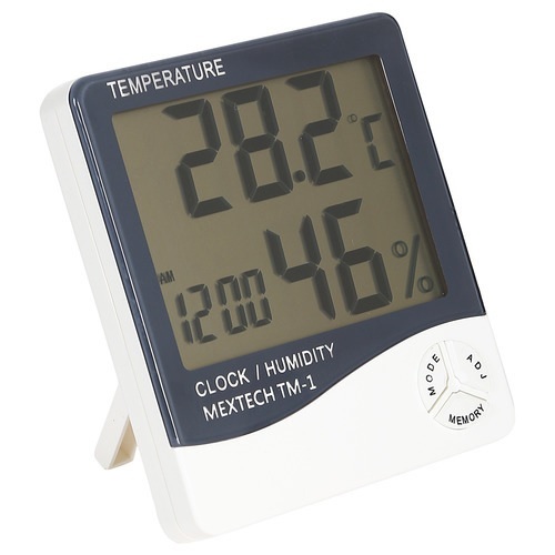 Mextech Thermo Hygrometer Clock TM1 with Calibration Certificate
