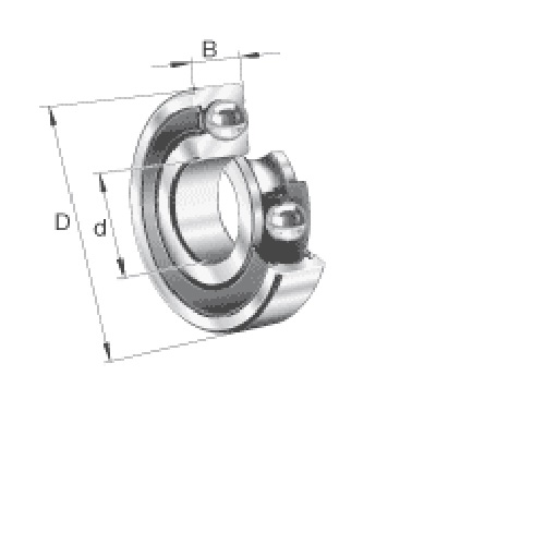 FAG Deep Groove Ball Bearing, 6200-2Z-L207