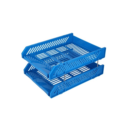 Omega Office Tray 1746 Elegant Plastic Blue 2 Tier