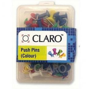 Claro Push Pins Colored (Pack of 50 pins)