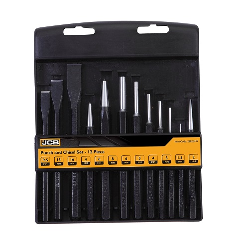 JCB 12 Pc Punch & Chisel Set, 22026449