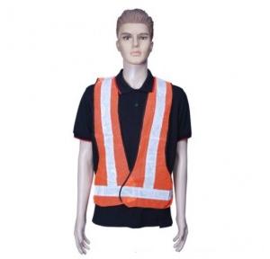 Safari Reflective Safety Jacket 2 Inch Net, Orange, LNT Type, 60 GSM