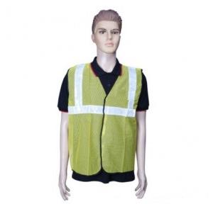 Safari Reflective Safety Jacket 2 Inch Net, Yellow, 60 GSM