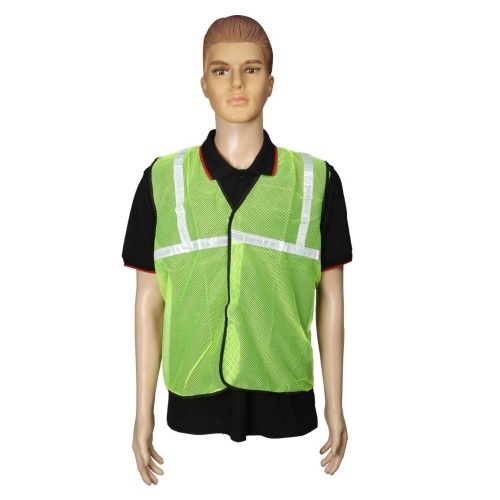 Safari Reflective Safety Jacket 1 Inch Cloth, Green, 60 GSM