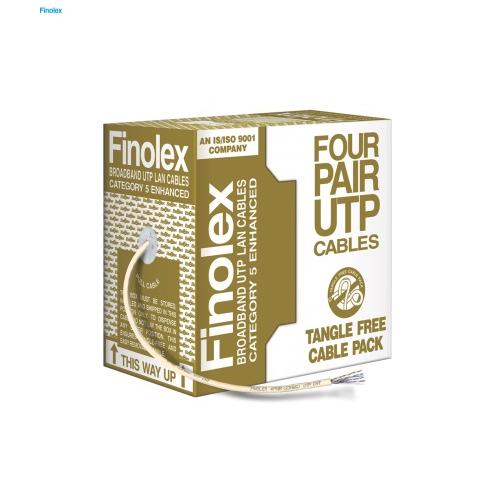 Finolex 0.5x4 Pair UTP Cat-5 (E) CCA LAN Cable, 305 Mtr