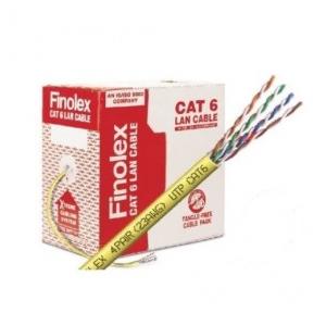 Finolex 0.5x4P UTP CAT 6 Lan Cable, 305 Mtr (Yellow)