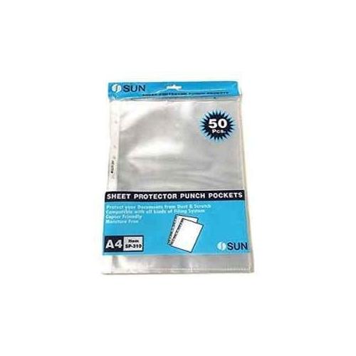 Sun 200 Sheet Protector A4 Folder Sun 200 (Pack of 50) Pack of 50