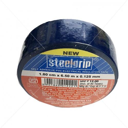 Steelgrip Self Adhesive PVC Electrical Insulation Tape  Blue 1.7cm x 6.5m x 0.125mm