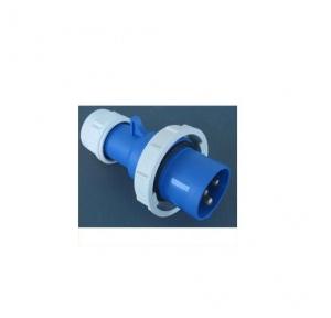 C&S Blue Industrial Plug, Current: 32 A, 3 Pins, CS60037
