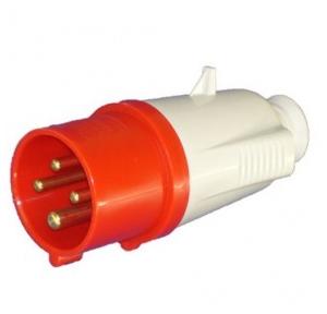 C&S Red Industrial Plug, Current: 32 A, 5 Pins, CS60020