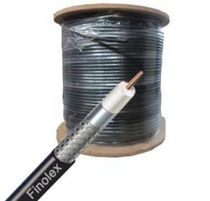 Finolex RG 11 Solid Bare Copper Conductor Jelly Coaxial Cable, 305 Mtr (Black)