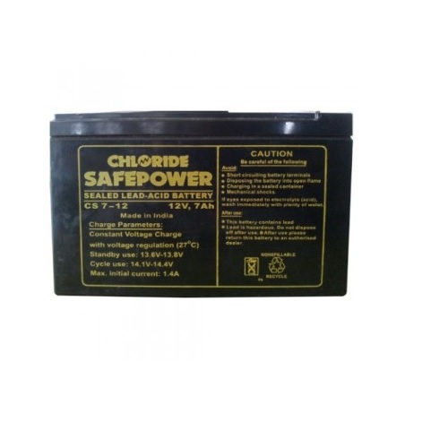 Exide Chloride Safe Power Battery 12V 7Ah UPS Battery, CS 7-12