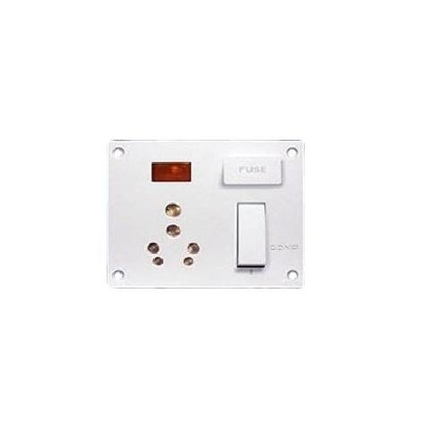 Cona 6/16A Super Gold 5 In 1 Combined Socket, 2356