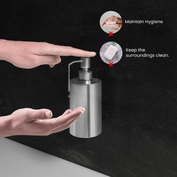 Euronics Soap Dispenser ES09 Heavy Trafffic Stainless Steel 304 Grade 450ml