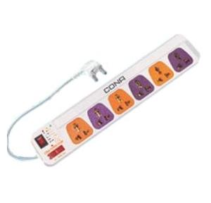 Cona Colour 6x1 Power Strip Spike Suppressor, 3291