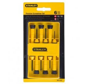 Stanley 6Pcs Bi-Material Precision Screwdriver Set, 66-052